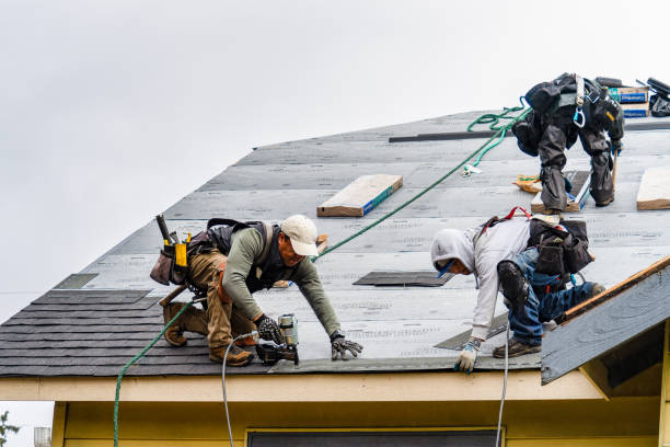 Professional Gutter Installation technician working in Lorton, VA